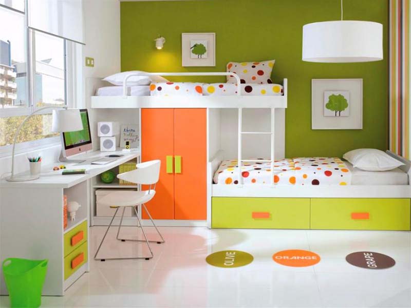 Giường tầng thông minh cho các bé xinh xắn, tiện nghi và đầy sáng tạo giuong tang thong minh 98