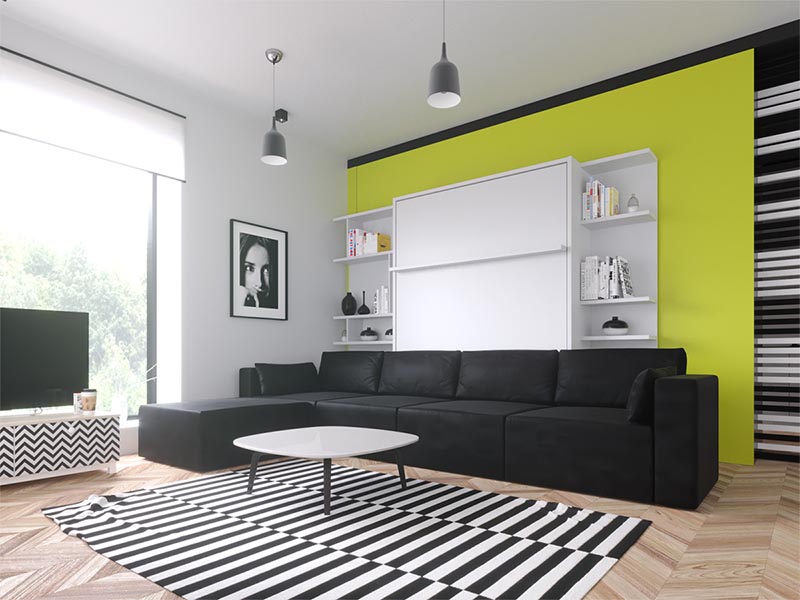 Mẫu giường ngủ kết hợp tủ và sofa đa năng cho phòng khách mau giuong thong minh ket hop sofa 110 1