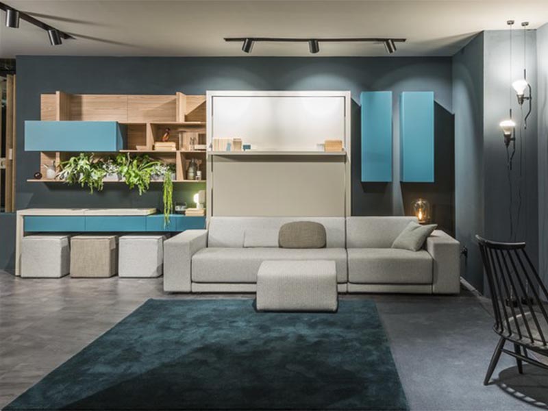 Giường gấp thông minh kết hợp sofa cho phòng khách mau giuong thong minh ket hop sofa 57