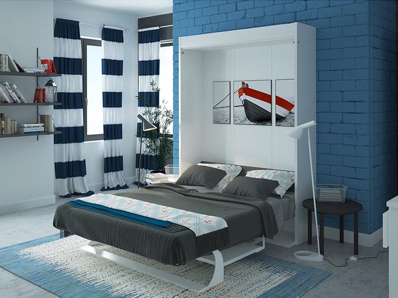 Giường gỗ gấp thông minh - Nội thất cho không gian nhỏ tiện lợi giuong gap thong minh 596