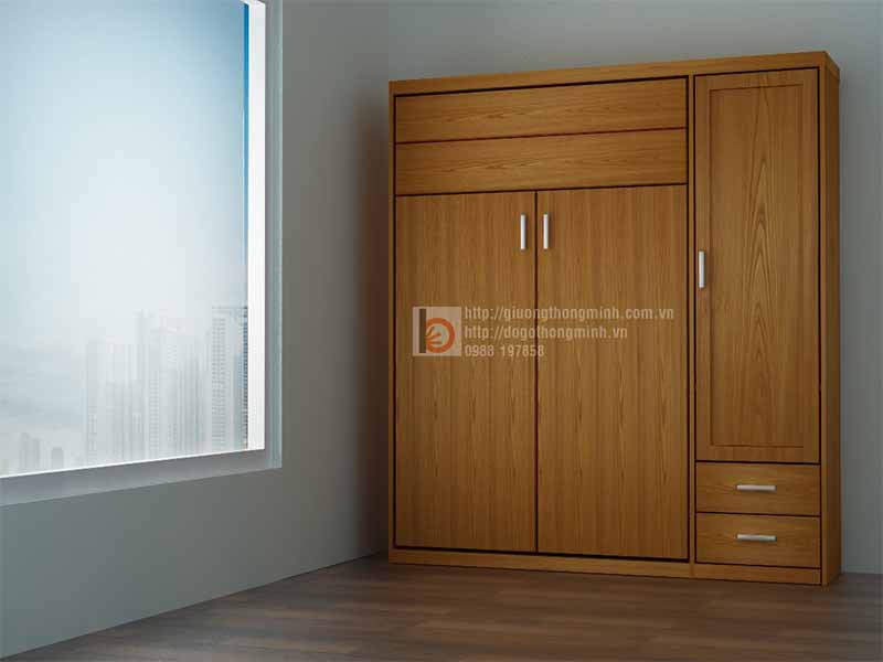 Tổng hợp mẫu giường gấp gỗ công nghiệp bạn không nên bỏ lỡ tu giuong go thong minh 5