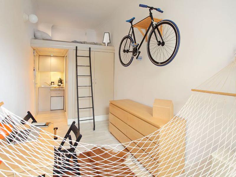 Cách biến một căn hộ siêu nhỏ trở lên lí tưởng 140 sq foot micro apartment via smallspaces.about .com 1 56a888703df78cf7729e996b