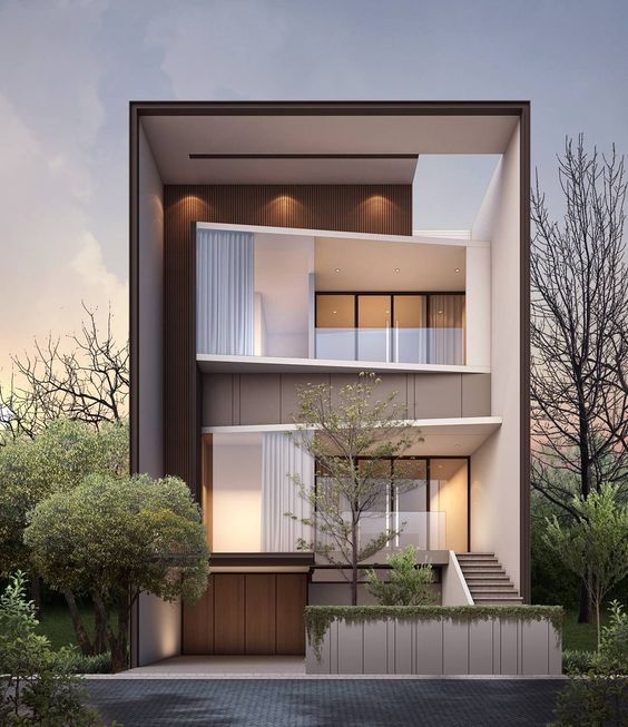 nhà 2 tầng mặt tiền 8m phong cách hiện đại1