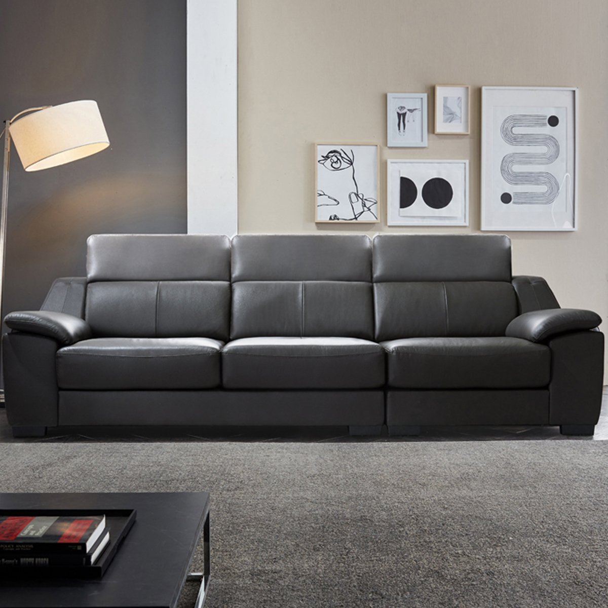 sofa da thật