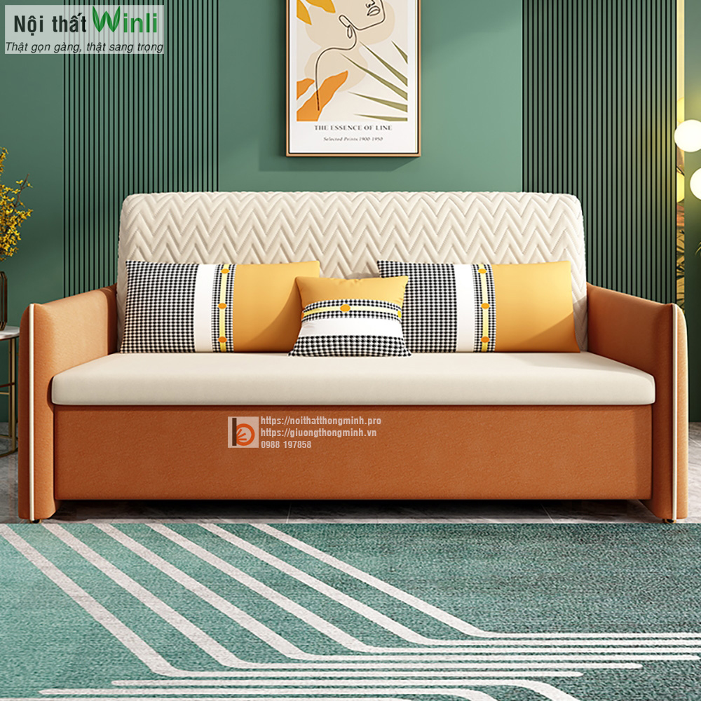 sofa giường cam trắng3 sofa giường cam trắng3