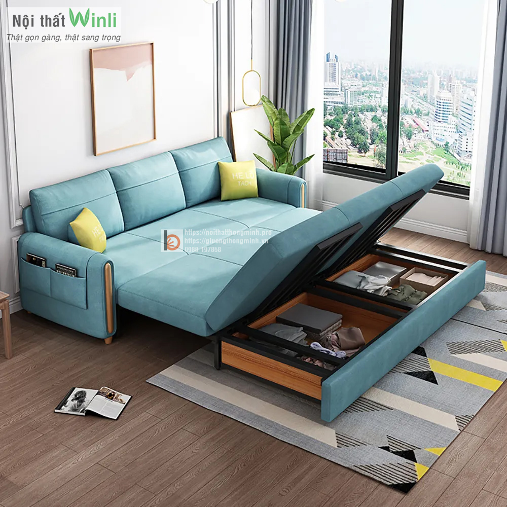 sofa giường xanh ngọc3 sofa giường xanh ngọc3