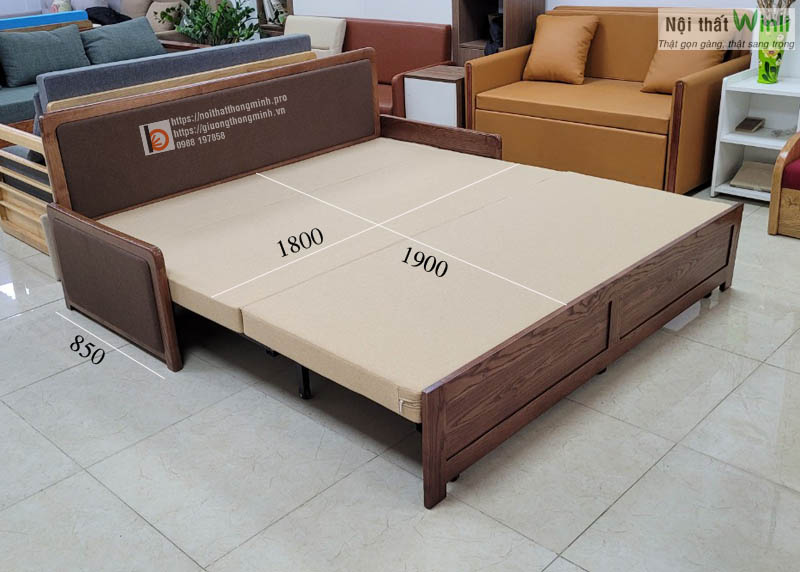 sofa giường thông minh tay gỗ nỉ1-TGT sofa giường thông minh tay gỗ nỉ1 TGT