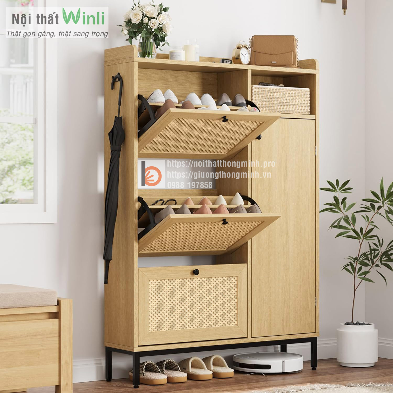 tủ giày cánh mây màu vàng toàn bộ-0 tu giay canh may mau vang toan bo 0