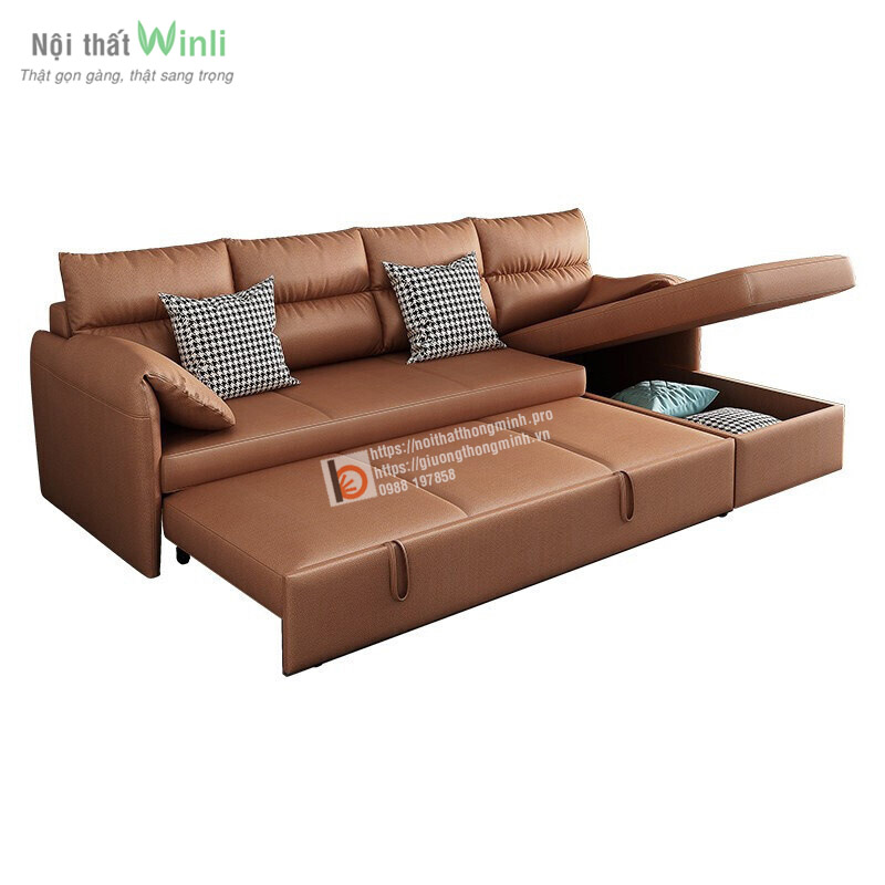 sofa giuong goc chu l tay goi mau cam sofa giuong goc chu l tay goi mau cam